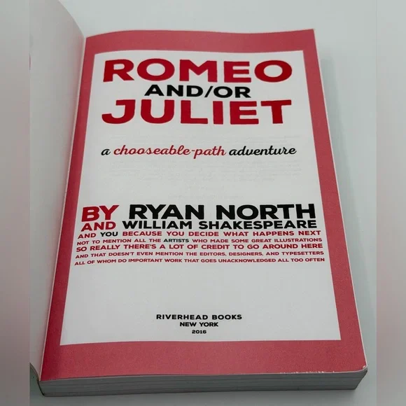 Romeo And/Or Juliet: A Chooseable-Path Adventure by Ryan North - Paperback Book - Picture 10 of 11